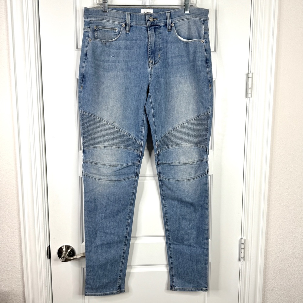 HUDSON JEANS Ethan Biker Skinny Ribbed Jeans Size 34
